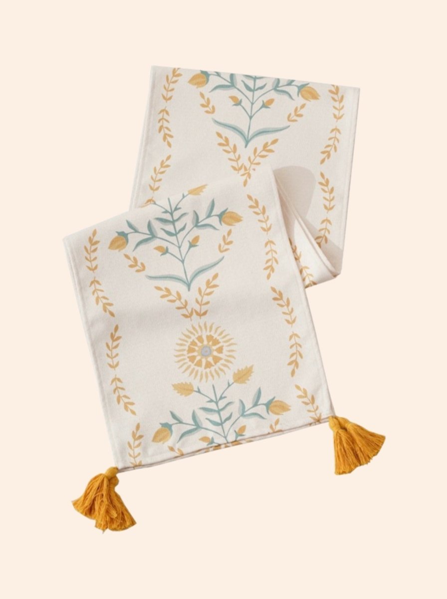 French Style Floral Table Runner